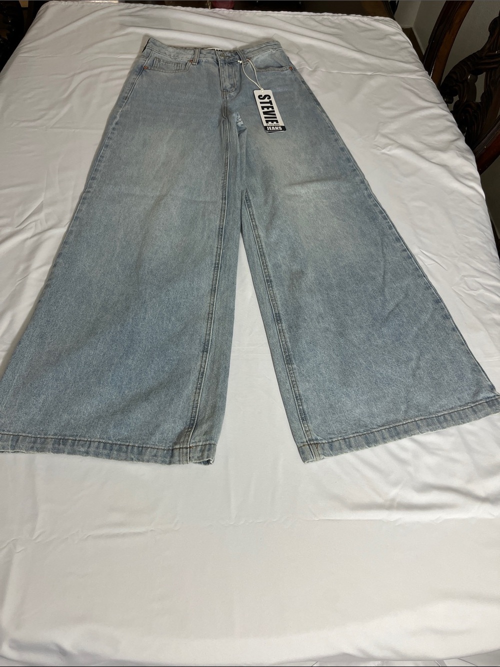 Steve Madden Light Blue Denim Stevie Jeans with Contrast Stitching